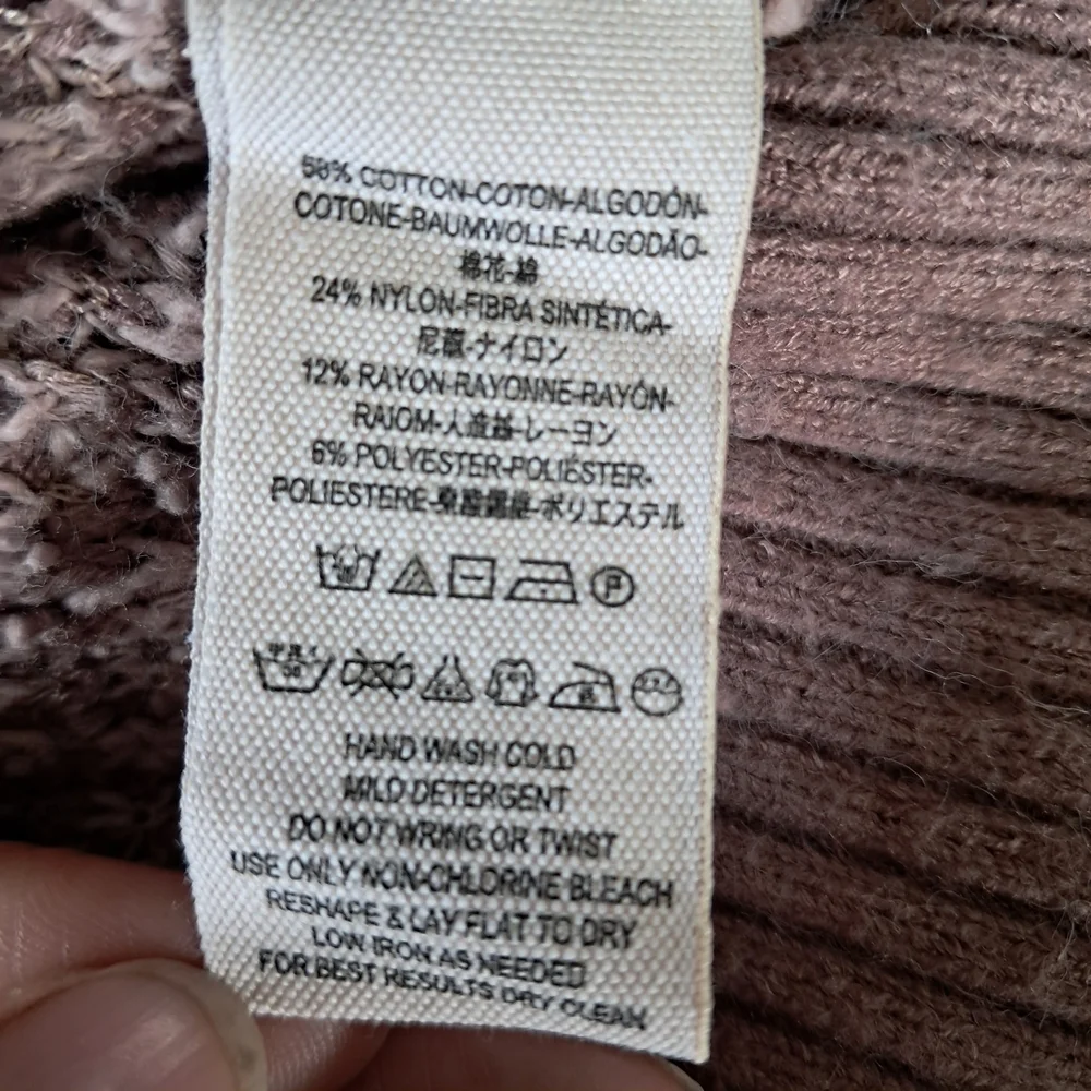 Free People By Your Side Pullover Sweater in Mauve Size XS Cowel Neck